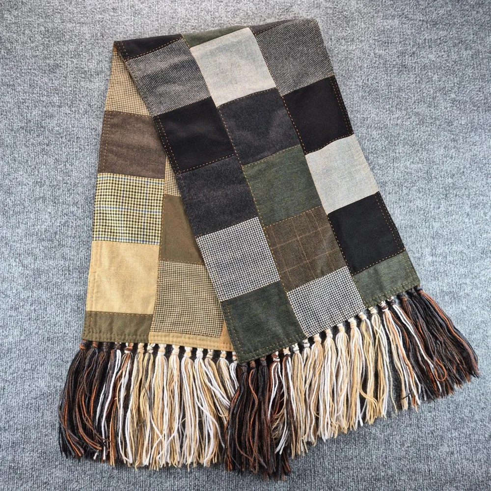 Arnold Brant Scarf Patchwork Cashmere One Size Multicolor Mens